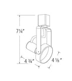 Elco Lighting ET630W 120V Line Voltage Gimbal Ring Track Fixture, All White Finish