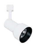 Elco Lighting ET636W 120V Line Voltage Step Cylinder Track Fixture, White With Black Baffle Finish