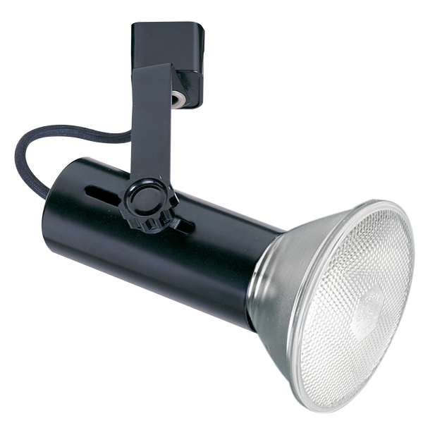 Elco Lighting ET642B 120V Line Voltage Universal Track Fixture, All Black
