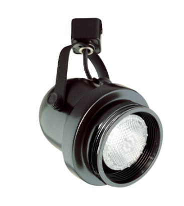 Elco Lighting ET644B 120V Line Voltage Classic Roundback Track Fixture, All Black Finish