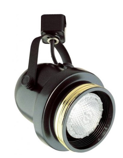 Elco Lighting ET644BG 120V Line Voltage Classic Roundback Track Fixture, Black With Gold Ring Finish