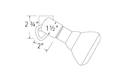 Elco Lighting ET646W 120V Line Voltage Mini Porcelain Track Fixture, All White Finish
