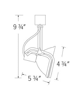 Elco Lighting ET654BZ 120V Line Voltage Lumina Wire Form Track Fixture, All Bronze Finish