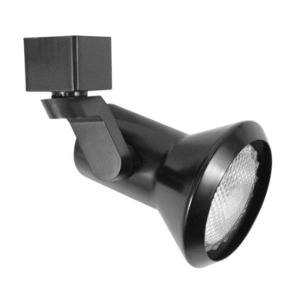 Elco Lighting ET657B 120V Line Voltage Solid PAR Classic Track Fixture, All Black Finish