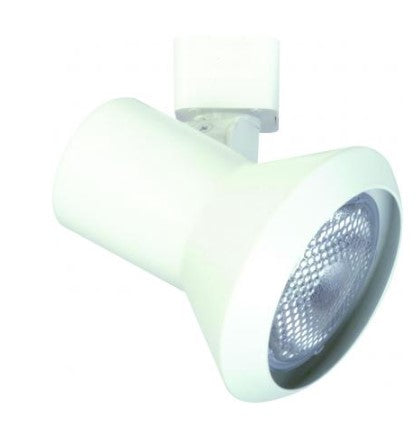 Elco Lighting ET657W 120V Line Voltage Solid PAR Classic Track Fixture, All White Finish