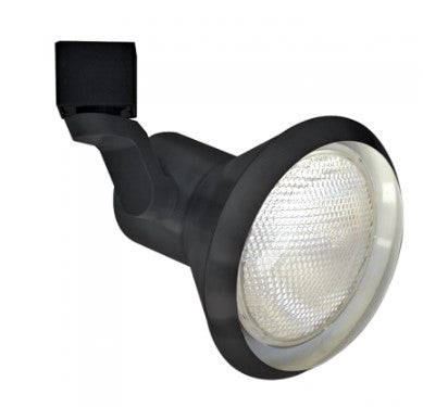Elco Lighting ET658B 120V Line Voltage Solid PAR Classic Track Fixture, All Black Finish