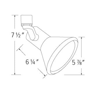 Elco Lighting ET659W 120V Line Voltage Solid PAR Classic Track Fixture, All White Finish