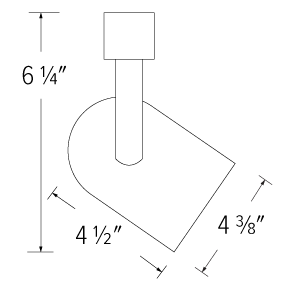 Elco Lighting ET662B 120V Line Voltage York Mount Roundback Cylinder Track Fixture, All Black