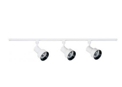 ELCO Lighting ET665W 120V Line Voltage Builder's Track Kits All White with Black Baffle Finish