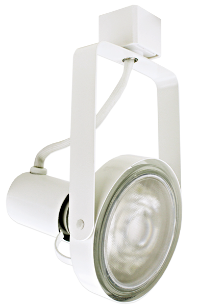Elco Lighting ET686W 120V Line Voltage Front Loading Gimbal Track Fixture, All White