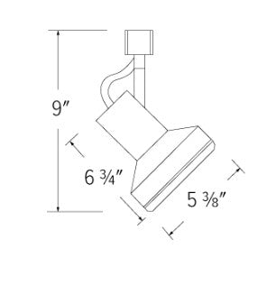 Elco Lighting ET696C 120V Line Voltage Par Classic Track Fixture, Chrome Finish