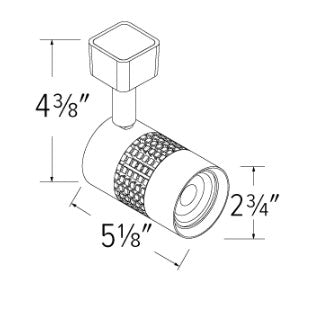 Elco Lighting ET752-35DB LED Celtic™ Track Fixture, 15W, 35° Beam Angle, 3500K Color Temperature, All Black Finish