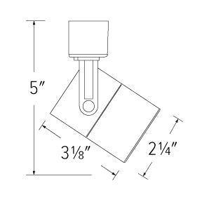 Elco Lighting ET932W Low Voltage Soft Square (TRACK 22), Wattage 50W, Voltage 12V, All White