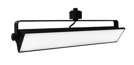 Elco Lighting ETW44CT3B LED Pipe™ Wall Wash Track Fixture with 3-CCT Switch, Lumens 4000 lm, Color Temperature 3000K/3500K/4000K, All Black
