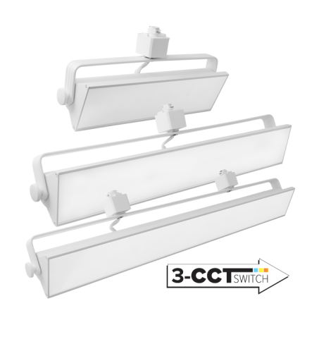 Elco Lighting ETW42CT3B LED Pipe™ Wall Wash Track Fixture with 3-CCT Switch, Lumens 1400 lm, Color Temperature 3000K/3500K/4000K, All Black