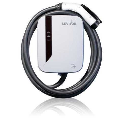 Leviton Evr-Green e30 Electric Vehicle Charging Station 18’ Charging Cable Plus Hardwired Includes Mounting Bracket 208~240V AC - BuyRite Electric