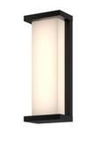 Kuzco Lighting EW70714-BK 14" Bravo Tall LED Outdoor Wall Light with Frosted Diffuser, Black Finish