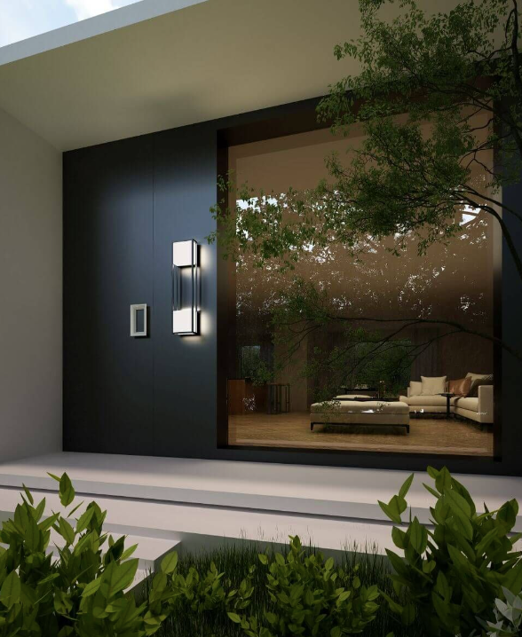 Kuzco Lighting EW72332-BK 32" Vail LED Outdoor Wall Light with Clear Exterior, Black Finish