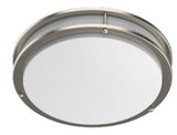 Westgate FDL-16-MCT5 LED 16 Inch 24W Double Ring Flush Mount 1800Lm 5 CCT MCT 120V Dimmable Brushed Nickel Finish