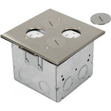 Orbit Stainless Steel Adjustable Floor Box Round Plug Type With 2 Duplex Receptacles 125V AC - BuyRite Electric