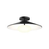 Kuzco Lighting FM22815-BK/WH LED 15 Inch Cruz Flush Mount Ceiling Light Black Finish