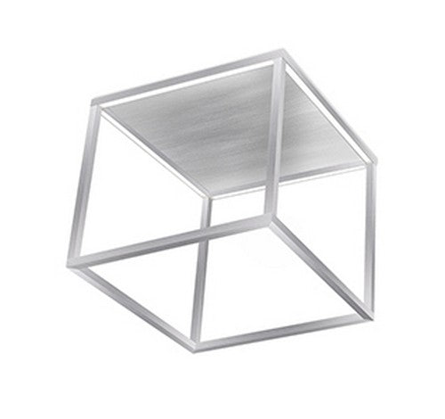 Kuzco Lighting FM34418-XX Plaza Rectilinear Brushed Nickel LED Flush Mount Ceiling Light 120V