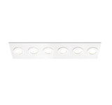 Kuzco Lighting FM4235-WH/CH LED Broadway Flush Mount Ceiling Light 120V White With Chrome Finish