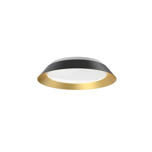 Kuzco Lighting FM43414-BK/GD LED 14 Inch Jasper Flush Mount Ceiling Light Black/Gold Finish