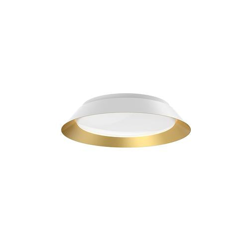 Kuzco Lighting FM43414-WH/GD LED 14 Inch Jasper Flush Mount Ceiling Light White/Gold Finish