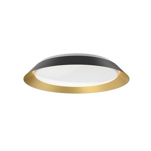 Kuzco Lighting FM43419-BK/GD LED 19 Inch Jasper Flush Mount Ceiling Light Black/Gold Finish