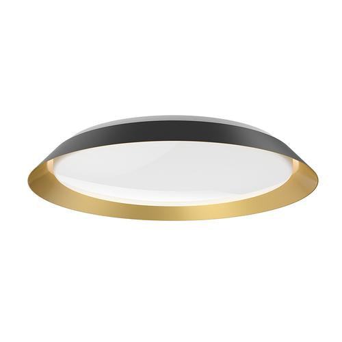 Kuzco Lighting FM43423-BK/GD LED 23 Inch Jasper Flush Mount Ceiling Light Black/Gold Finish