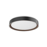 Kuzco Lighting FM43916-BK/WT LED 16 Inch Essex Flush Mount Ceiling Light Black and Walnut Finish