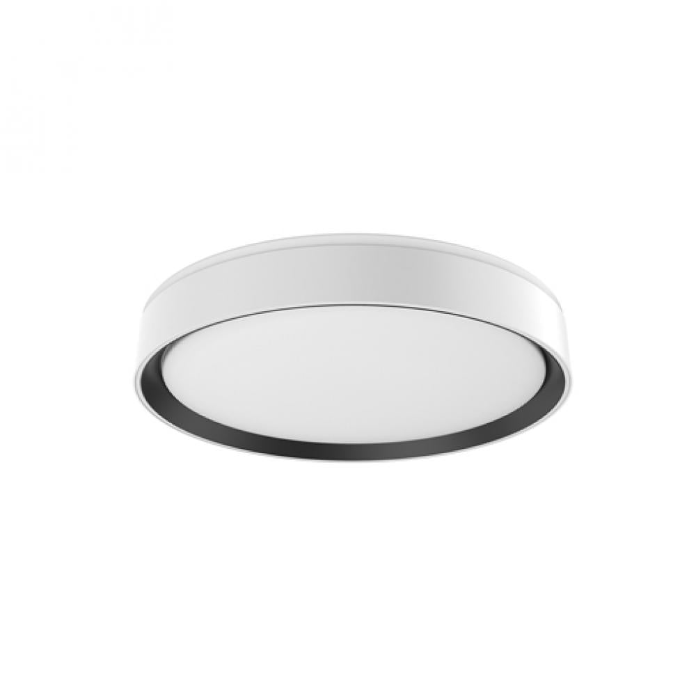 Kuzco Lighting FM43916-WH/BK LED 16 Inch Essex Flush Mount Ceiling Light White and Black Finish