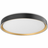 Kuzco Lighting FM43920-BK/GD LED 20 Inch Essex Flush Mount Ceiling Light Black and Gold Finish