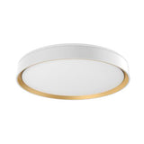 Kuzco Lighting FM43920-WH/GD LED 20 Inch Essex Flush Mount Ceiling Light White/Gold Finish