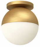 Kuzco Lighting FM58310-BG/OP 10" Monae Opal Glass Contemporary LED Ceiling Light, Brushed Gold Finish