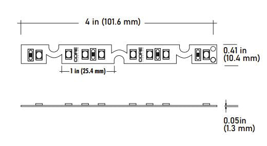 Core Lighting LSM25FX-27K-16FT-24V LED 2.2W Indoor Bendable Strip Length 16 ft. Color Temperature 2700K 24 volts