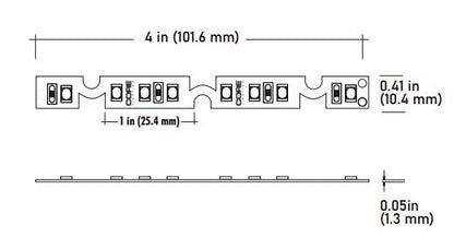 Core Lighting LSM25FX-27K-16FT-24V LED 2.2W Indoor Bendable Strip Length 16 ft. Color Temperature 2700K 24 volts