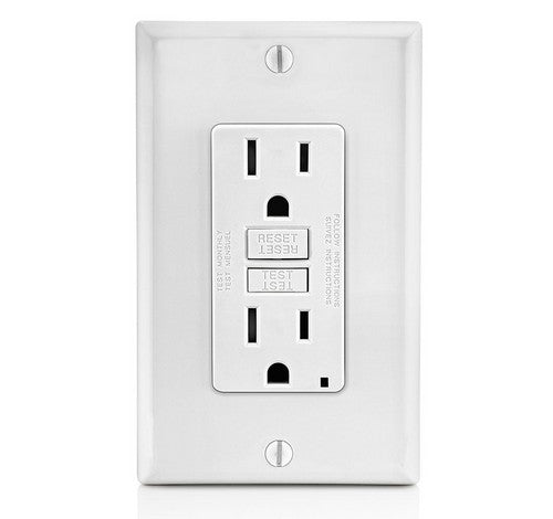 LEVITON GFTR1 SmartlockPro Tamper-Resistant Receptacle with LED Indicator 15A / 125 VAC WH - BuyRite Electric