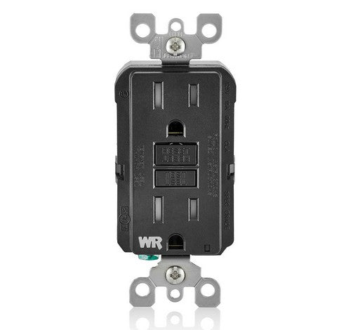 LEVITON GFWT1 Self-Test SmartlockPro Slim Weather-Resistant and Tamper-Resistant Receptacle with LED Indicator 15A / 125 VAC BL - BuyRite Electric