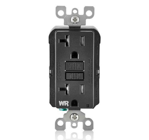 LEVITON GFWT2 Self-Test SmartlockPro Slim Weather-Resistant and Tamper-Resistant Receptacle with LED Indicator 20A / 125 VAC BL - BuyRite Electric