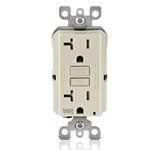 LEVITON GFWT2 Self-Test SmartlockPro Slim Weather-Resistant and Tamper-Resistant Receptacle with LED Indicator 20A / 125 VAC