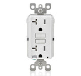 LEVITON GFWT2 Self-Test SmartlockPro Slim Weather-Resistant and Tamper-Resistant Receptacle with LED Indicator 20A / 125 VAC WH - BuyRite Electric