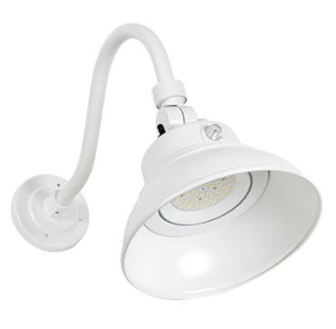 Westgate Lighting GNB-25W-MCT-WH-P Gooseneck Barn Light with Integrated Photocell, Lumens 3000 lm, Multi-Color Temperature