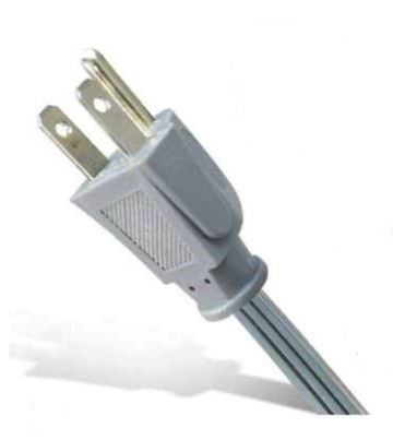Westgate GPS8-2 SPT-2 16 AWG/3 Conductor Straight Plug NEMA 5-15P 125V Gray 8 Foot