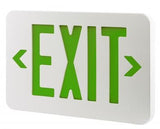ELCO Lighting EELE5 LED Exit Sign, Green or Red Letters, Single/Double Face Configurable Green Letters, Without Battery Backup
