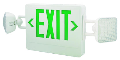 ELCO Lighting EE98HG LED Exit Sign and LED Emergency Light Combo Green Letters 120/277V | BuyRite Electric