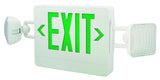 ELCO Lighting EE98HG LED Exit Sign and LED Emergency Light Combo Green Letters 120/277V