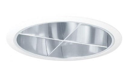 ELCO Lighting EL778C 7 Inch CFL Horizontal Reflector with Cross Blade 42W Clear with White Ring