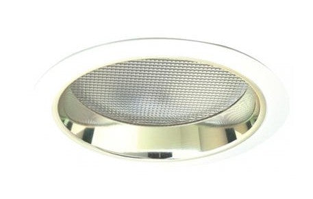 ELCO Lighting EL862G 8 Inch CFL Horizontal Reflector with Regressed Prismatic Lens 42W Gold with White Ring Finish